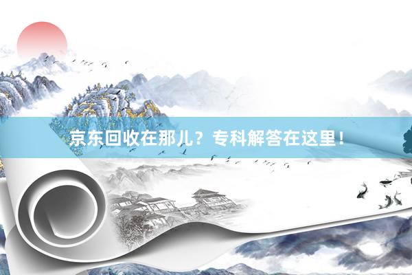 京东回收在那儿？专科解答在这里！